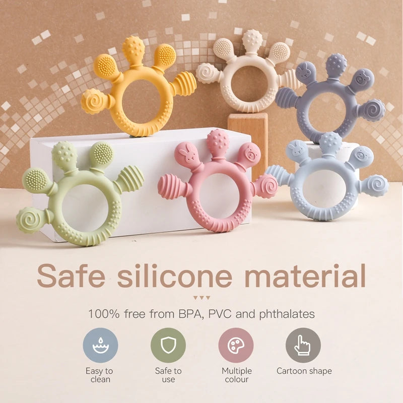 1pc Silicone Teether,Food Grade Baby